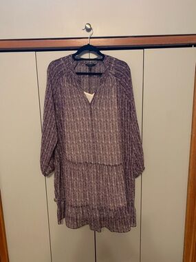 Banana Republic Drop Waist Dress – Size Large – Boho Chic 💜 sale today🔥